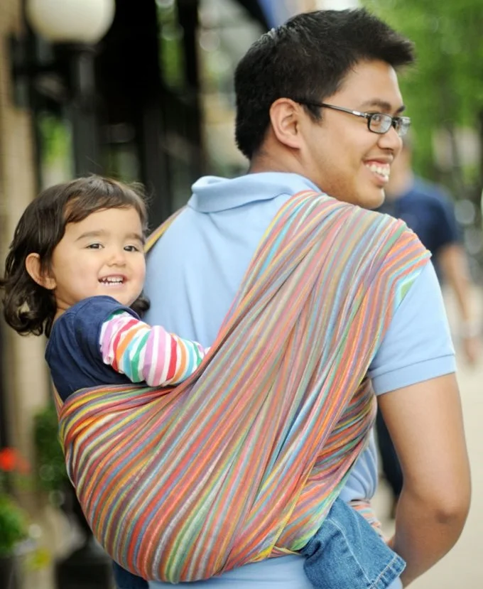 International Babywearing Week: Men Wrapping Toddlers And Bigger Babies