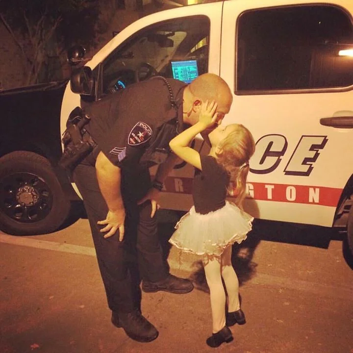 Policeman Dad Kisses Ballerina Daughter Goodbye In #WhyIWearTheBadge Viral Photo