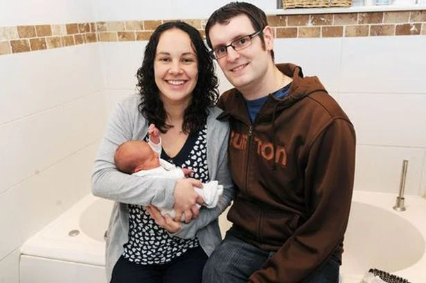Happy: Daniel and Sue Hardinges with their new baby Sophie. (Image: Get West London)