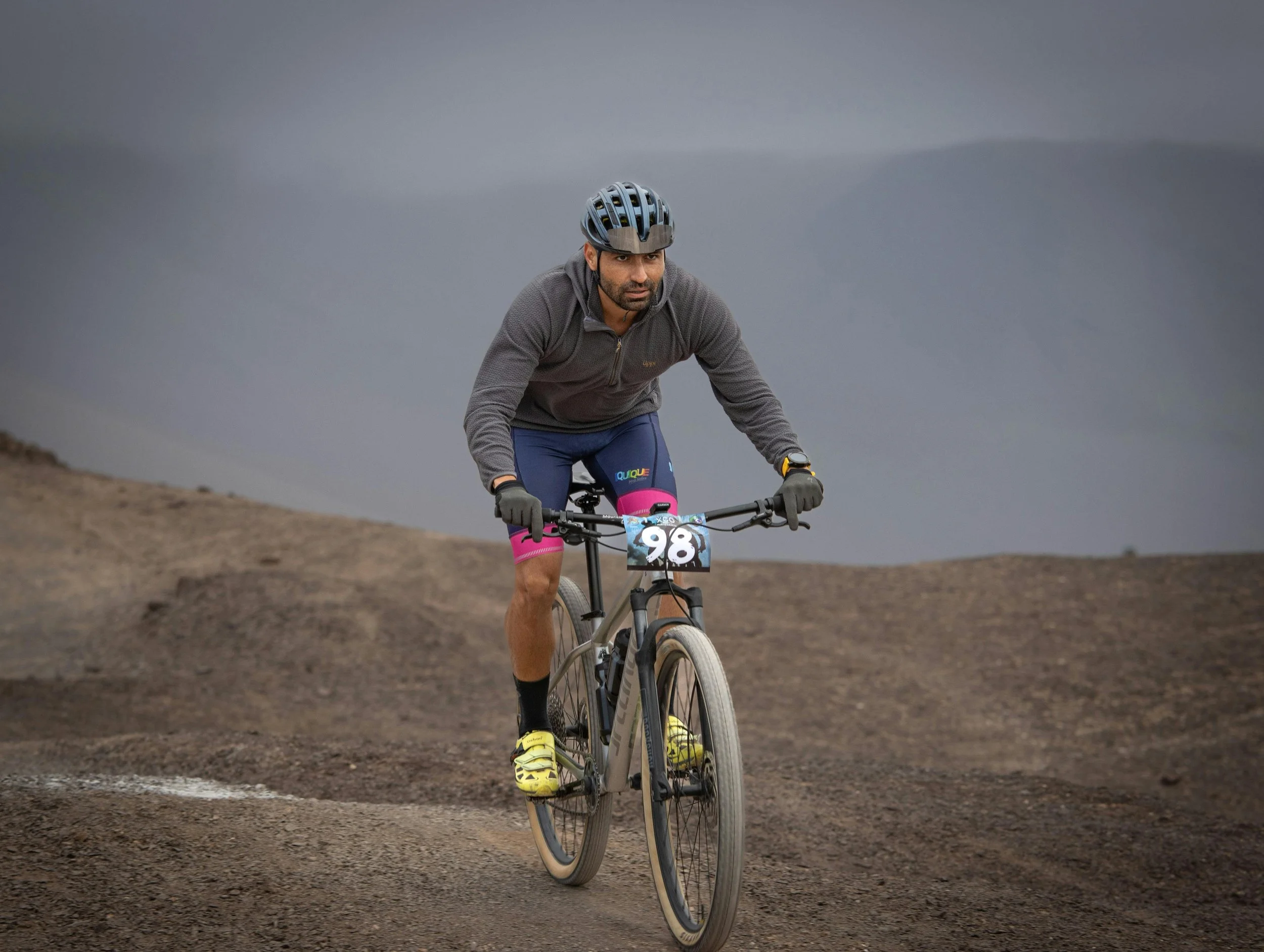 Photo of a Man Mountain Bike Racing
