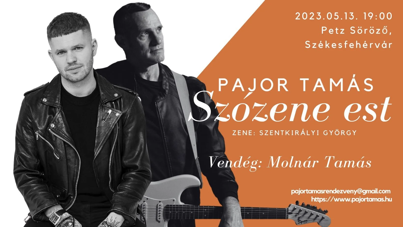 Pajor Tamás és Molnár Tamás Szózene Estje • 2023.05.13. • Petz Söröző, Székesfehérvár