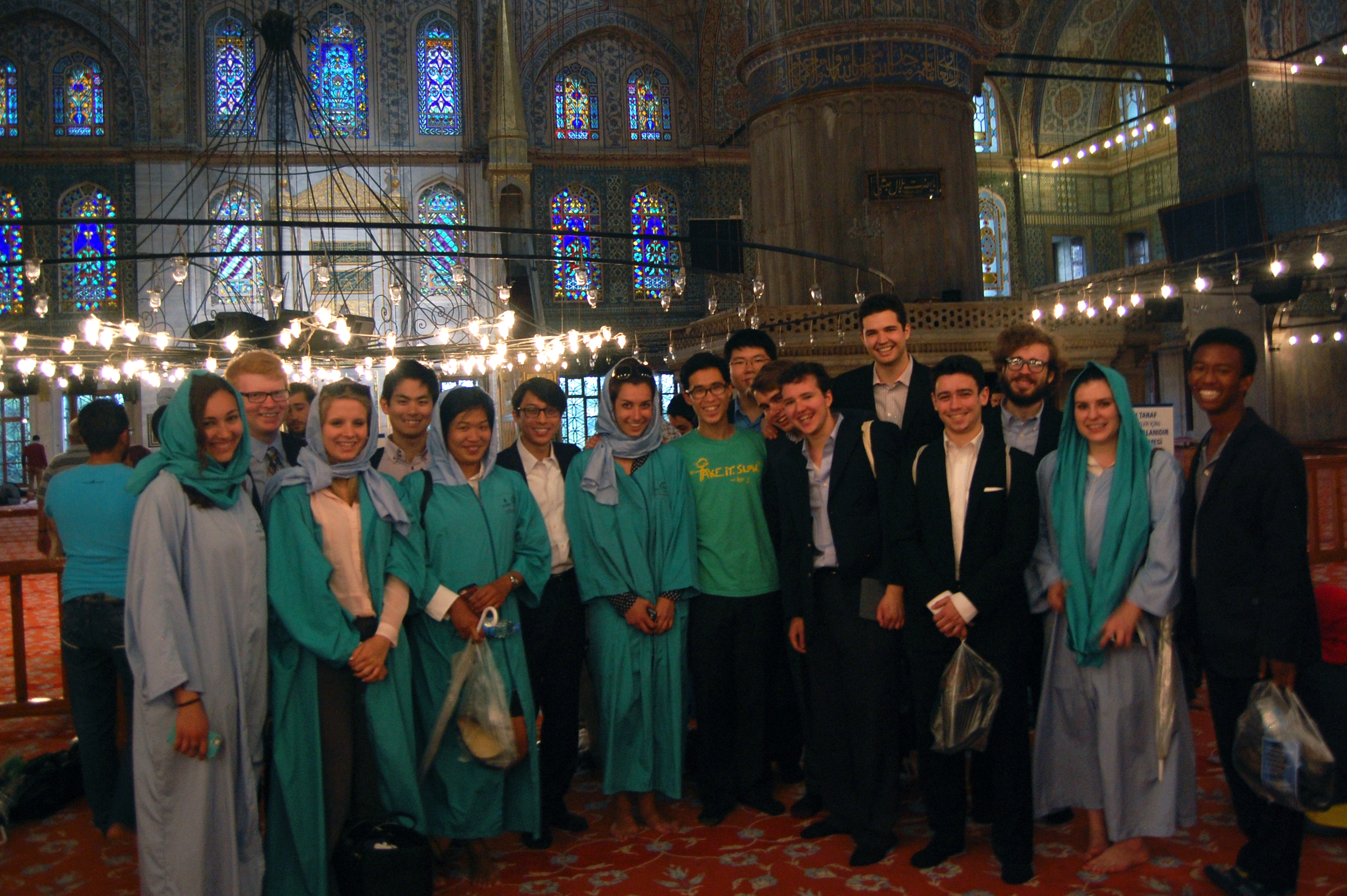 The Cats and the 2014 Bulldogs in Istanbul in the dazzling Blue Mosque