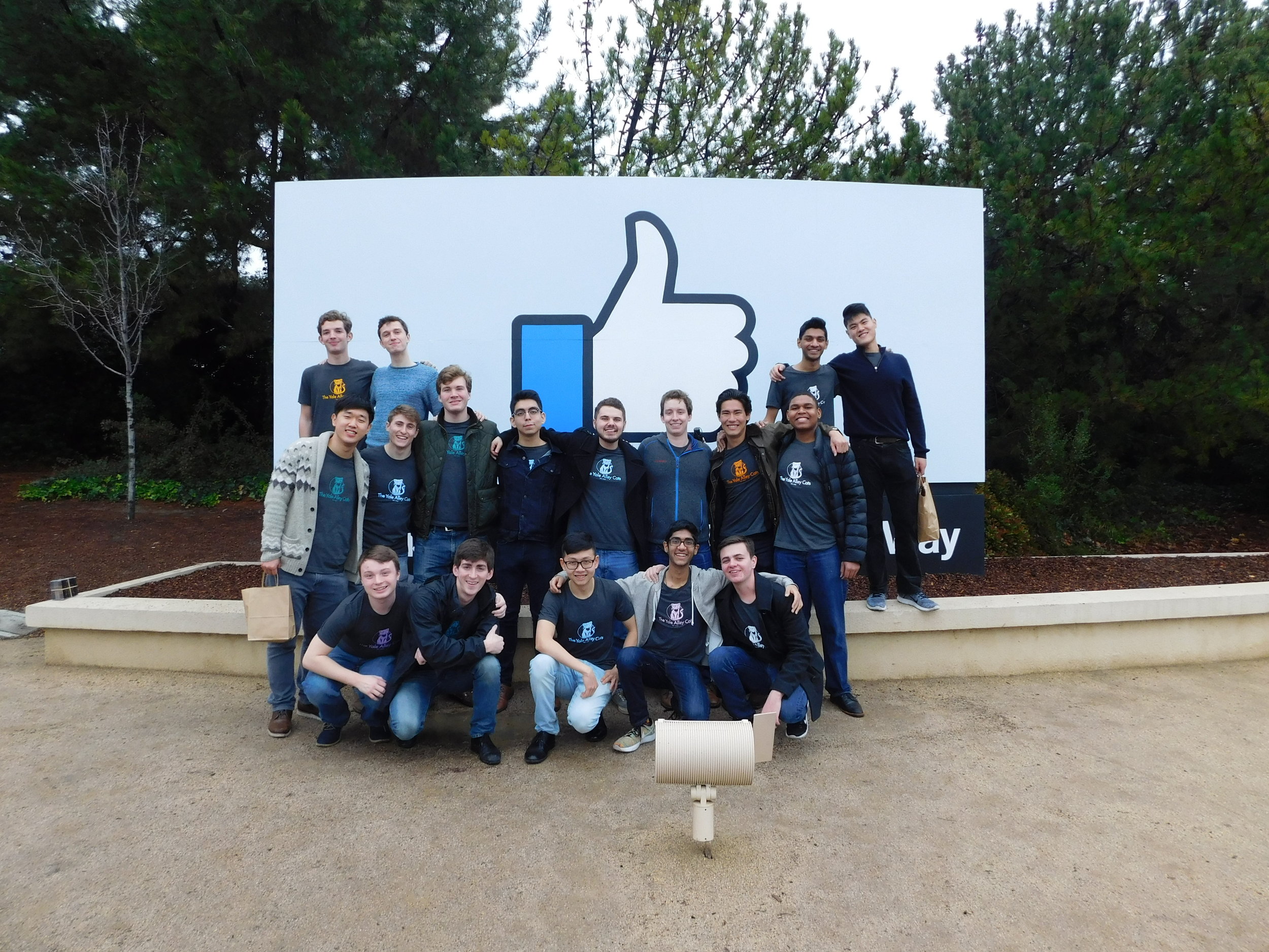  Group photo outside Facebook 