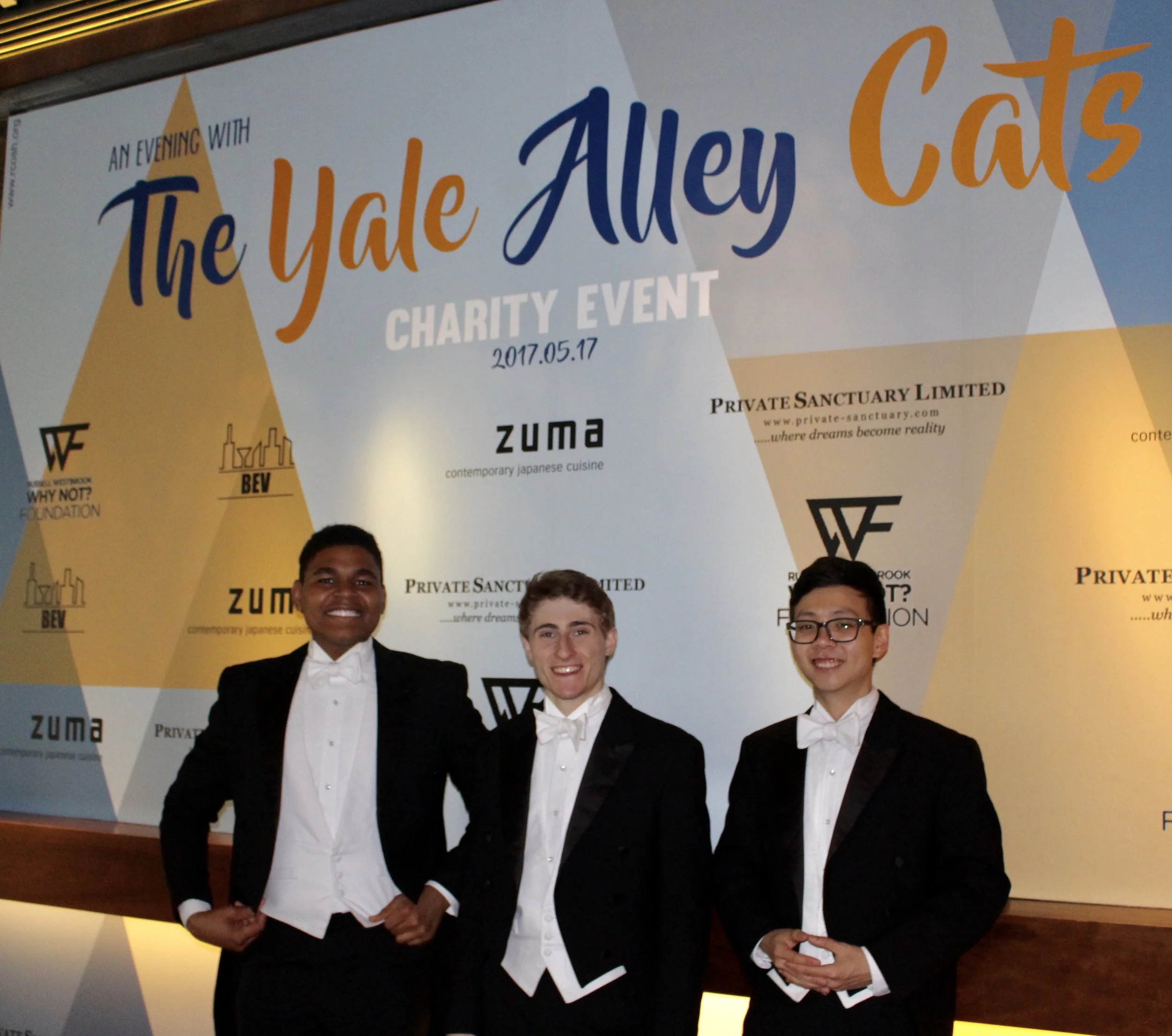 Tyler, Hale, and Dustin are ready to sing!