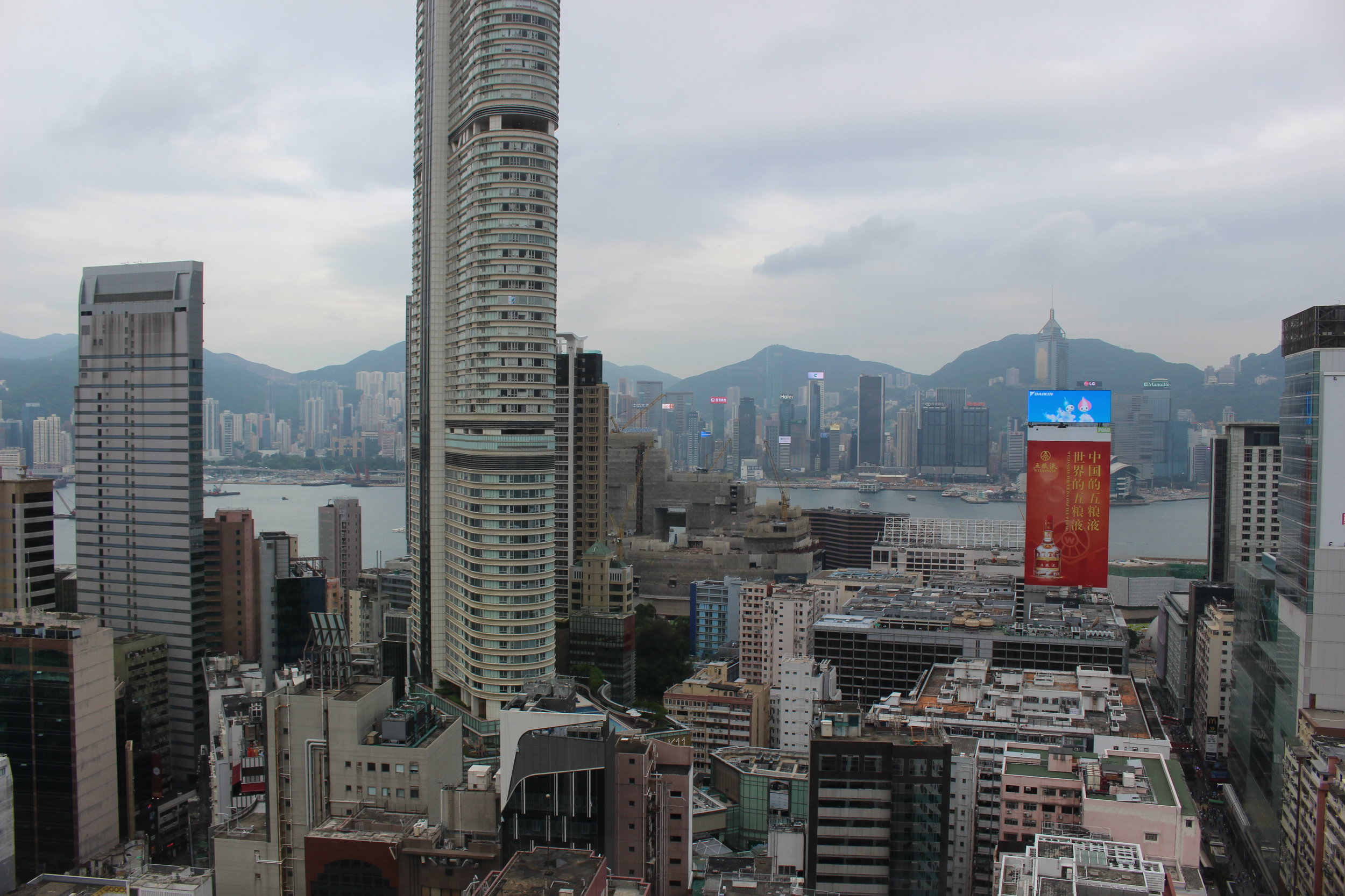  View of the downtown from a shopping mall 