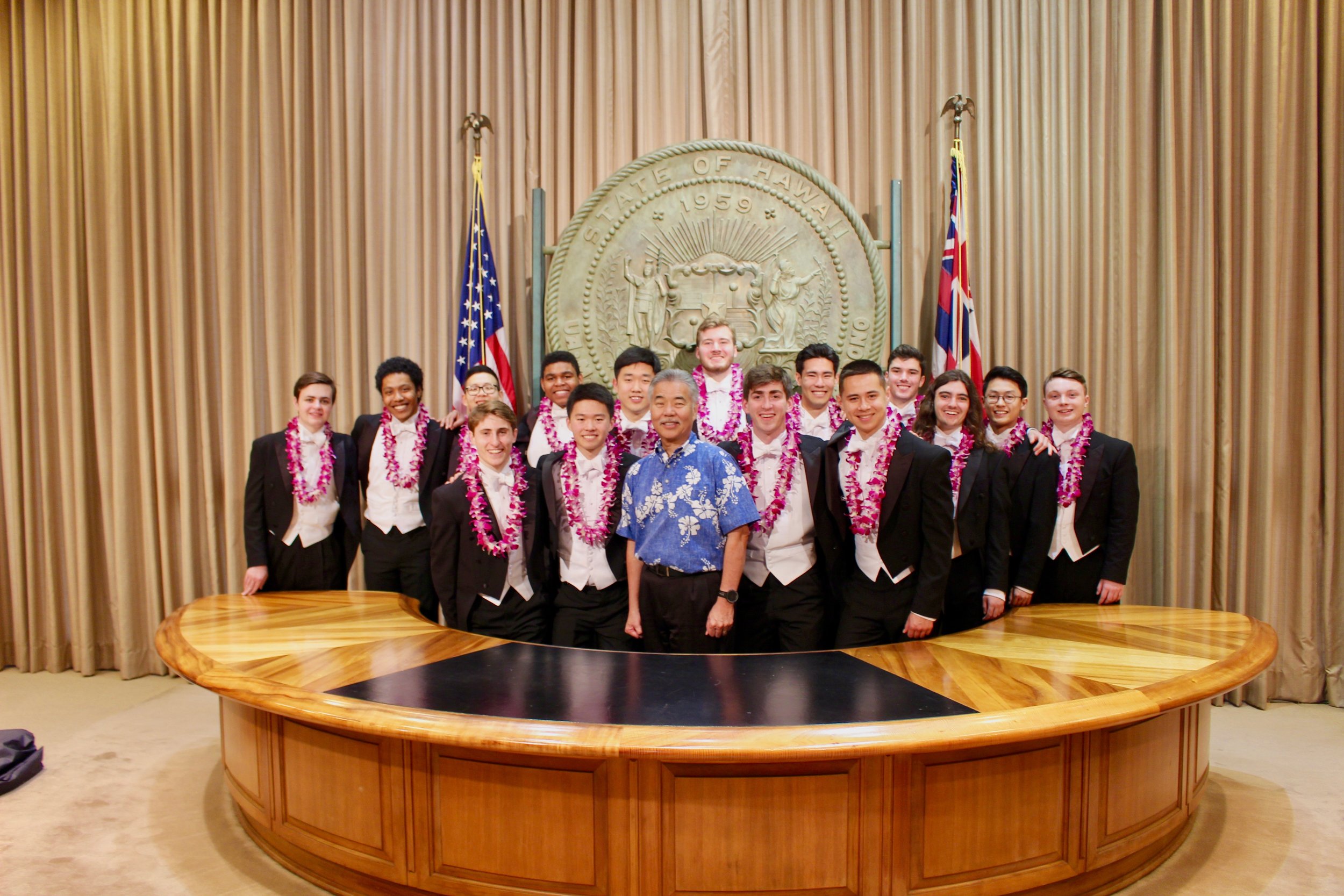  Performing for the Governor of Hawaii on State “Yale Alley Cats Day”! 