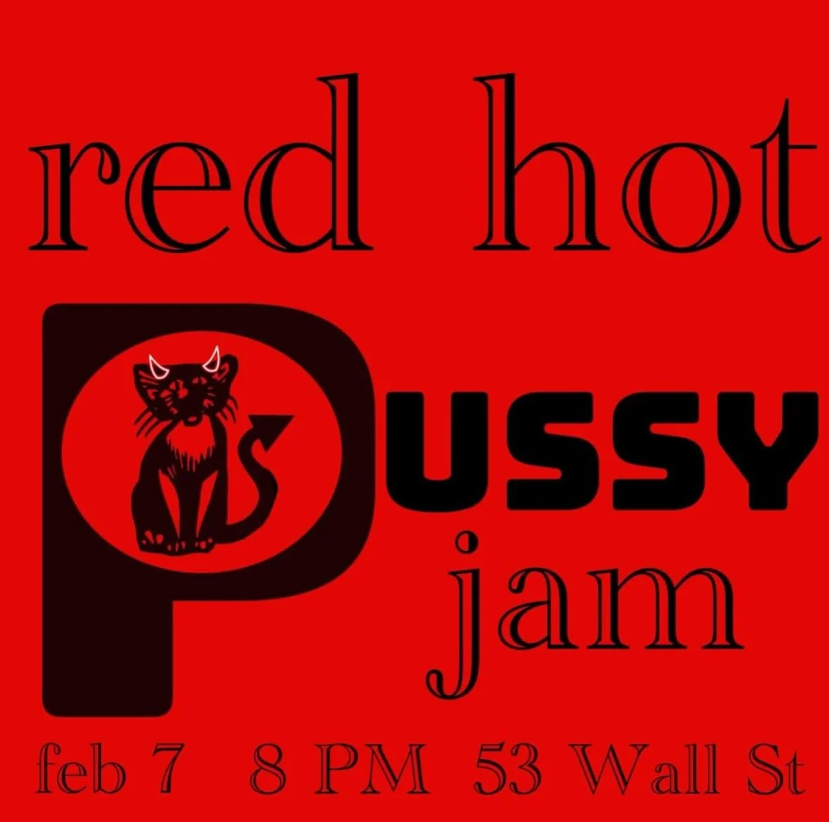 The time has come...
This Saturday at 8 in 53 Wall, RED HOT PUSSY JAM, the iconic mind-meld of two of Yale&rsquo;s most devilish groups, returns, and it&rsquo;s bigger and better than ever before.
Get your tickets NOW from our bio, or else.