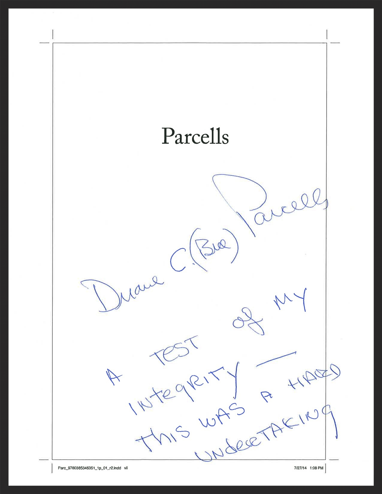Bill's autograph on the title page