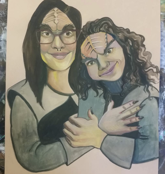 Klingon portraits gouache 2017