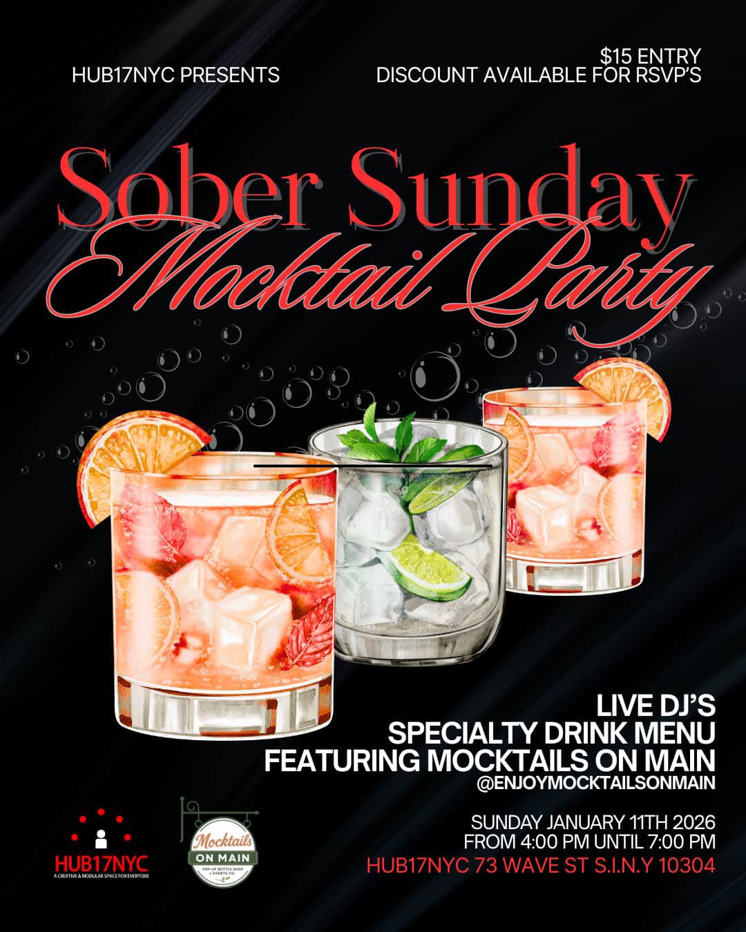 Sober Sunday Mocktail Party