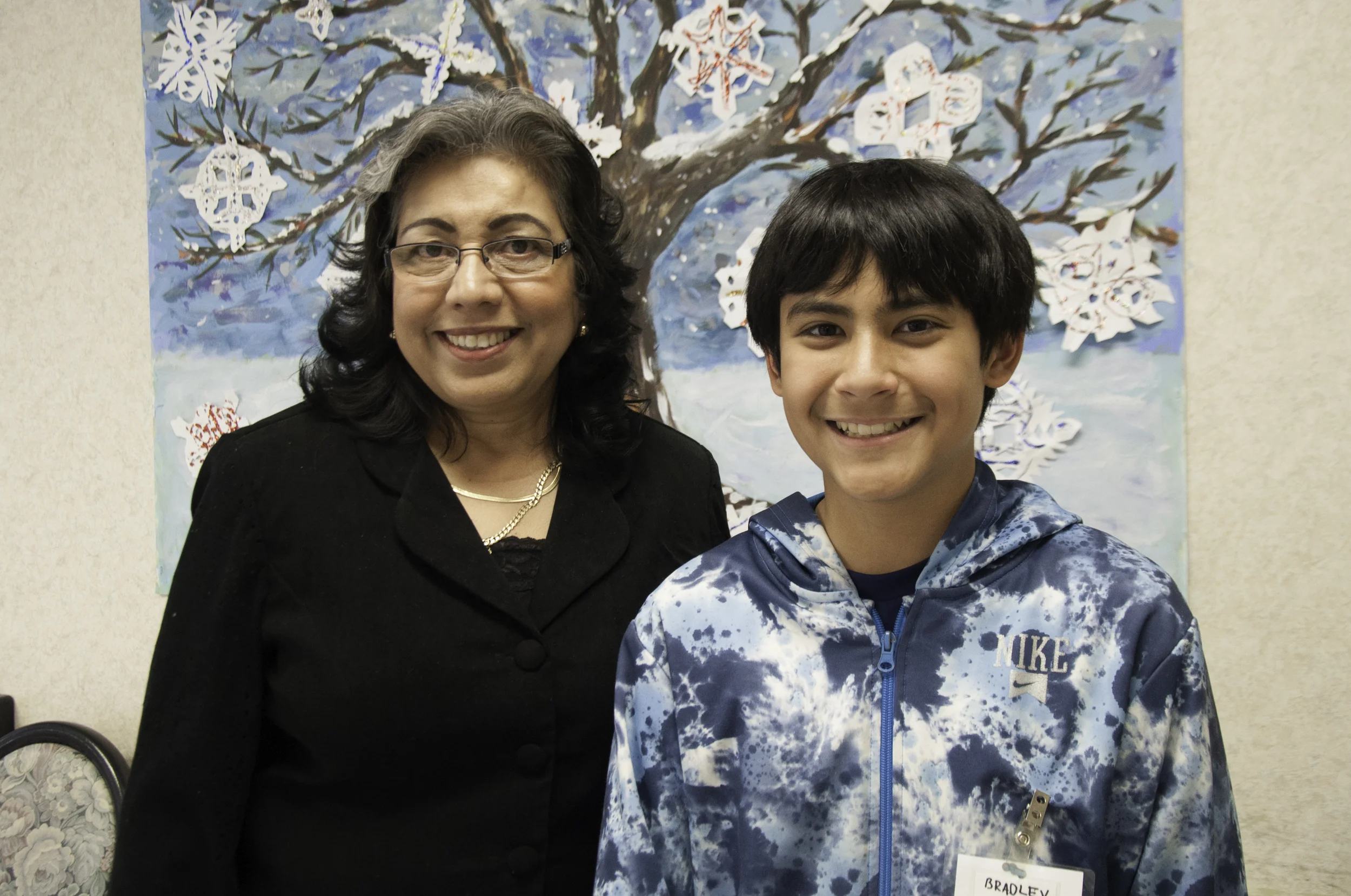 Maria Jime nez - I was born and raised in Juarez, Mex. I have been married for 42 years. I have four beautiful children and eleven grandkids. I moved to MN in 1980 and lived there until 2004 when I moved to Santa Fe. I have worked as a seamstress and as an interpreter at a medical clinic. My favorite job is the one I currently hold as Activities Assistant at Santa Fe Care Center. I enjoy spending time with the residents at SFCC. I love spending time with my family and traveling with my family. I am honored to have been part of this wonderful program. Inspire Santa Fe. Bradley Nantz - About Bradley Nantz: I was born in Chicago HTS, Illinois. I have lived here for 6 years. I am a 7th grader at MIMS, and plan to attend Harvard or Princeton. I have not studied much of medicine. I was happy to have an Alzheimer mentorship this year. I hope to continue pursuing a career in Alzheimer with neurosurgery.