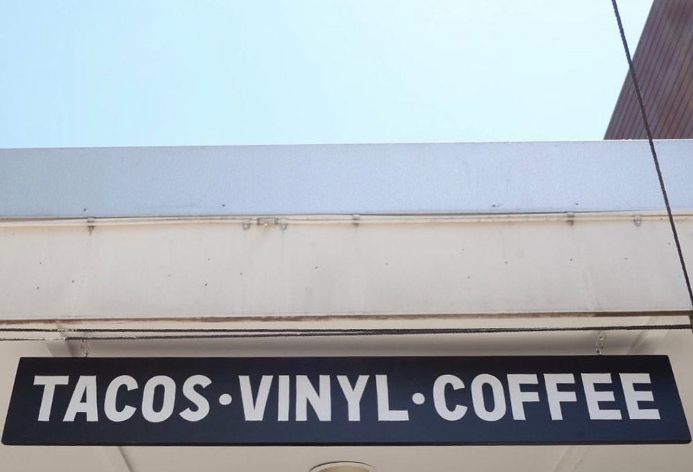 Tacos, vinyl, coffee