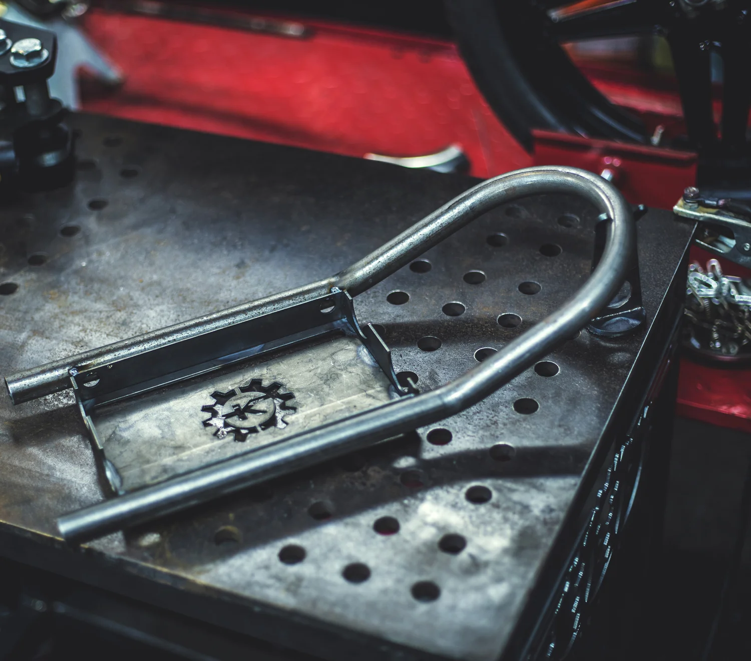 Kinetic Motorcycles Extended Rear Tail Hoop