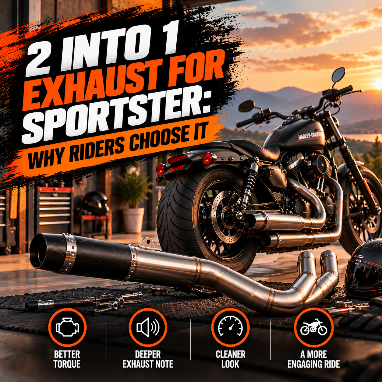 2 Into 1 Exhaust for Sportster: Why Riders Choose It