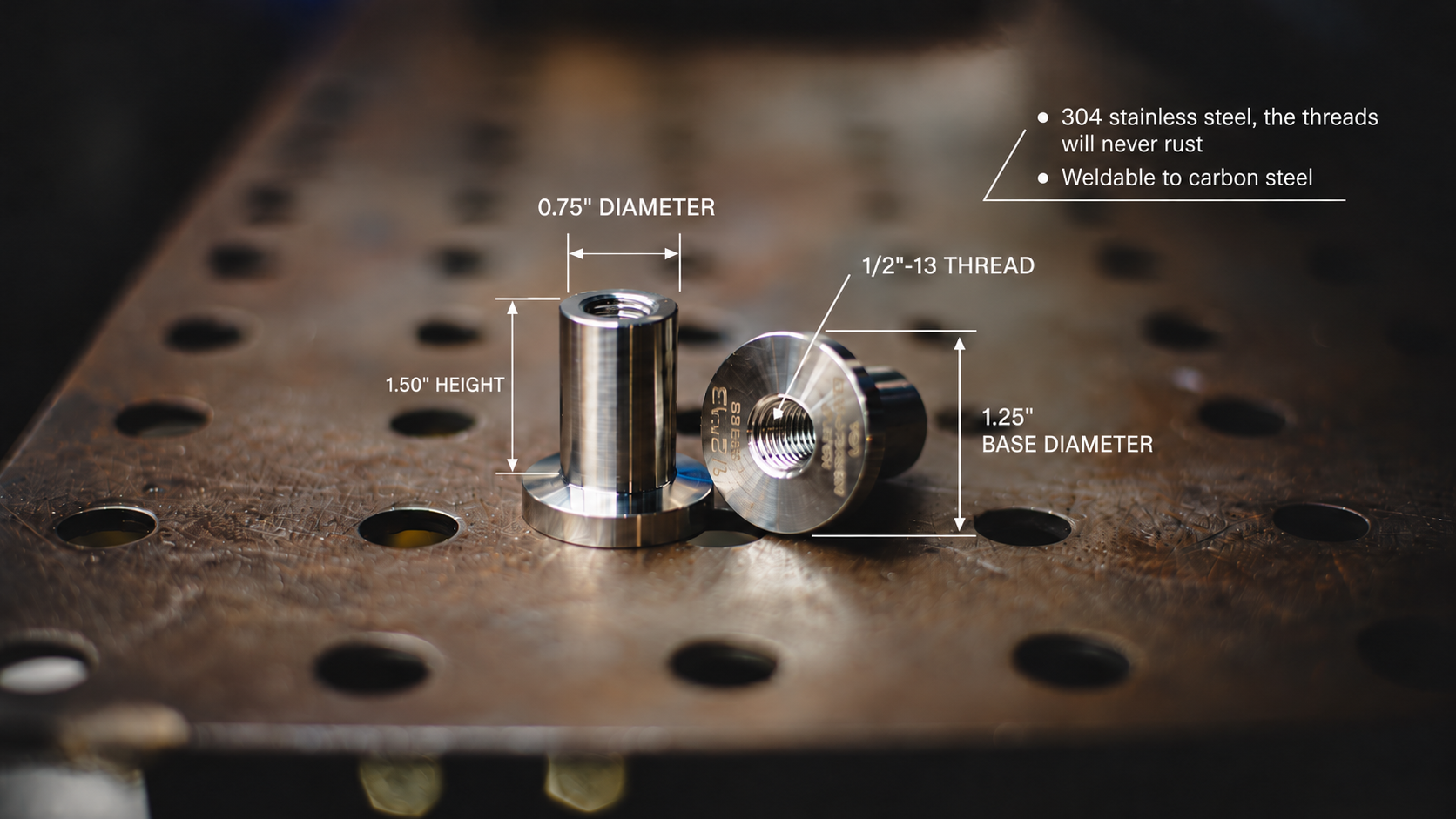 Stainless Steel Threaded Stand-Offs with Technical Annotations.png
