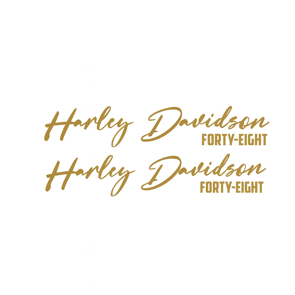 Handwritten Tank Decal – Gloss Vinyl for Harley-Davidson Sportster (Pair)