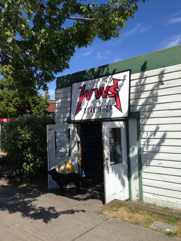 WWS Skateboard and Snowboard shop in Fairhaven, part of Bellingham, Washington