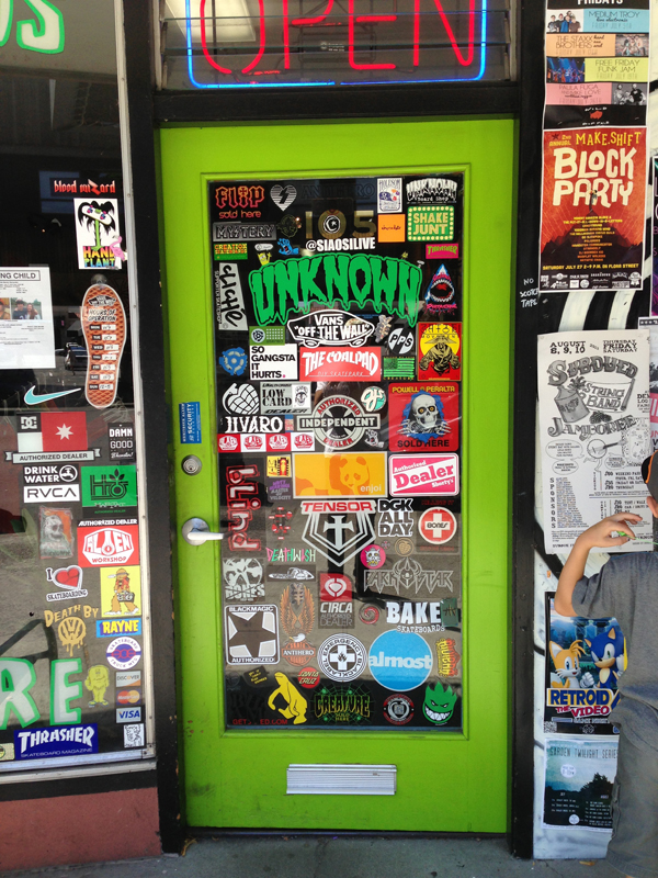 The Unknown skateshop in Downtown Bellingham, Washington. 