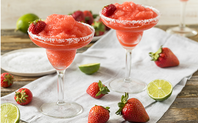 A frozen gin and strawberry daiquiri is the perfect drink ...
