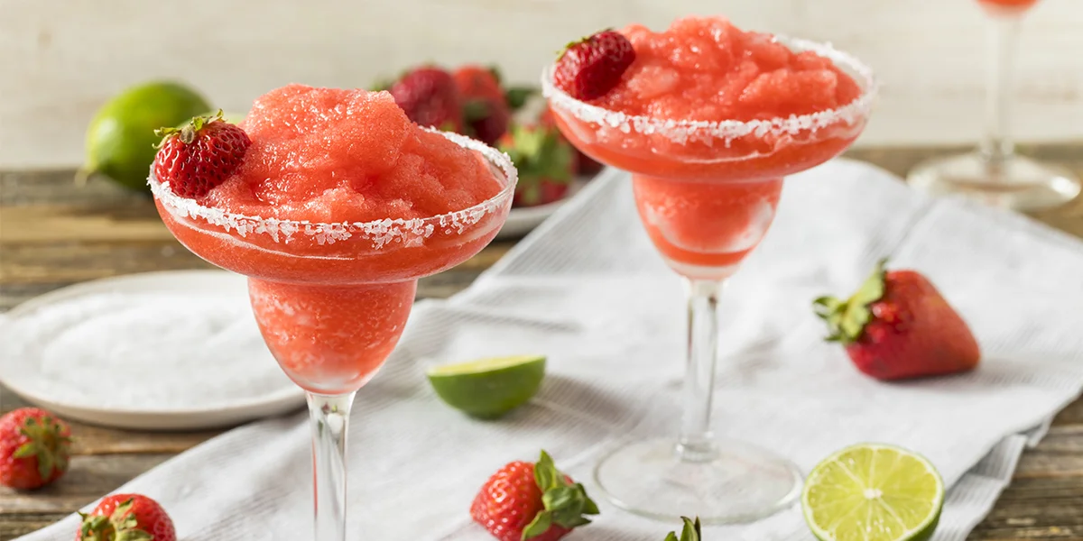 A frozen gin and strawberry daiquiri is the perfect drink to beat the