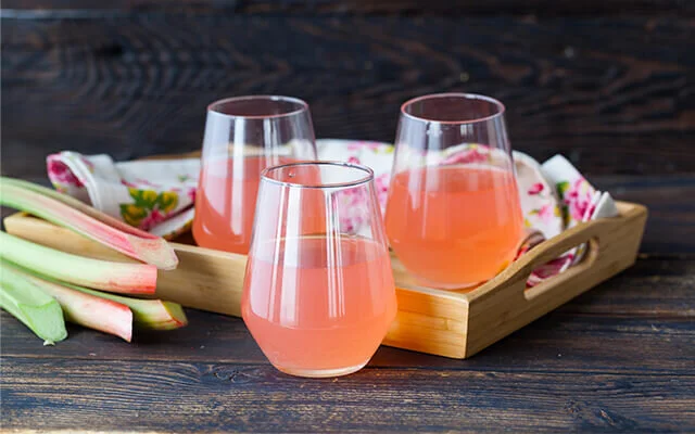Rhubarb and ginger make for a delicious and pretty pink gin to add to your G&T