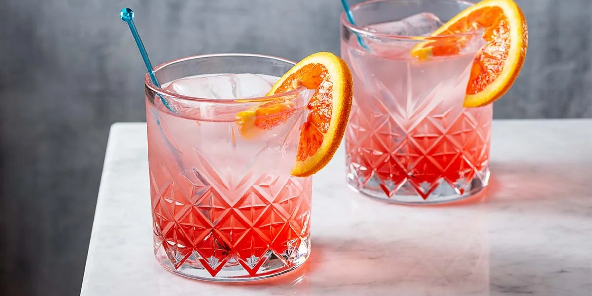 A blood orange gin & tonic is just the splash of bright colour and
