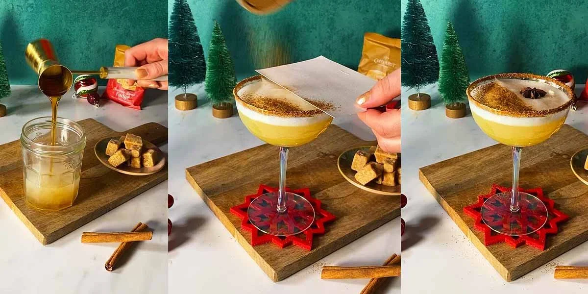 You are going to fall in love with this Cinnamon Gin Sour cocktail