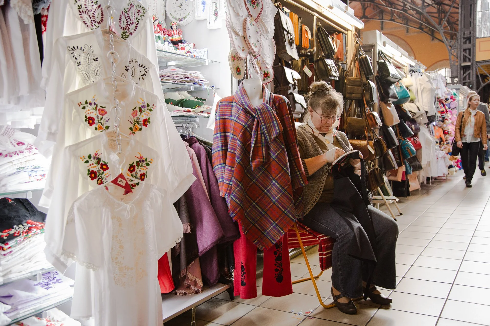 The Great Market Hall in Budapest offers a wide selection of local produce, meat, and souvenir.