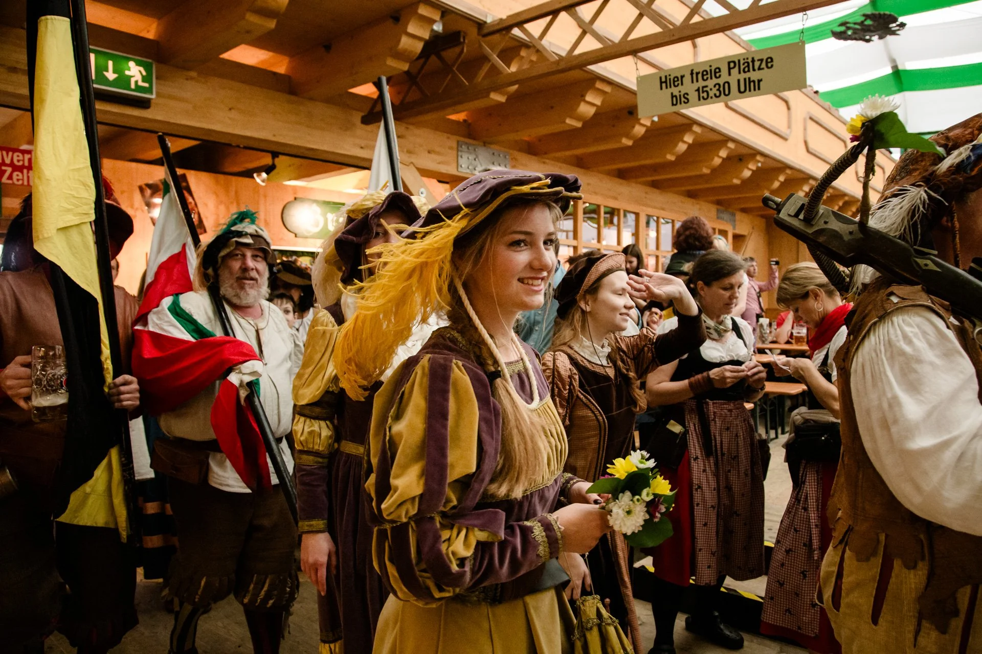 Savor the rich flavors of authentic Bavarian beer in the Paulaner Brewery tent, be prepared to be enchanted by a delightful mini parade, with locals adorned in traditional costumes.