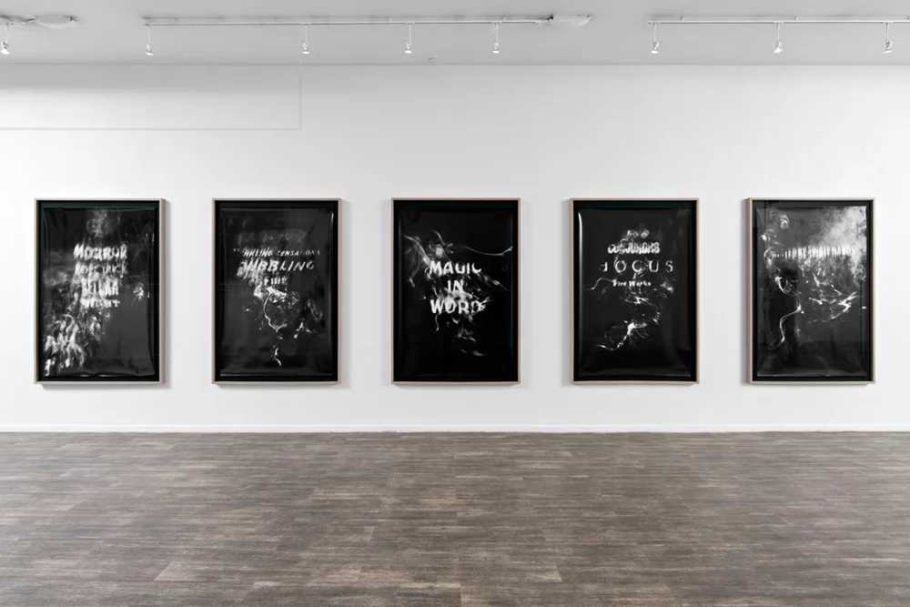 «Fraud Medium» 2012 Analogue silver gelatin print on baryta paper. Print size: 150 x 100 cm. Frame size: 164 x 114 cm. Ed: Unique + 1 AP - Installation view: Lars Morell «Fraud Medium» Norske Grafikere, Oslo. 31.01 - 24.02.2013. Documentation photos: Vegard Kleven