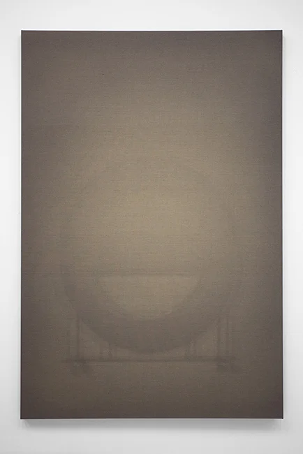 «Shadow Canvas» (2013) Shellac on Belgian linen /wooden stretcher 180 x 120 x 3.5 cm Unique / LM-CL 2013-006 Installation view: Choi & Lager, Cologne (13.09 - 26.10.2013)