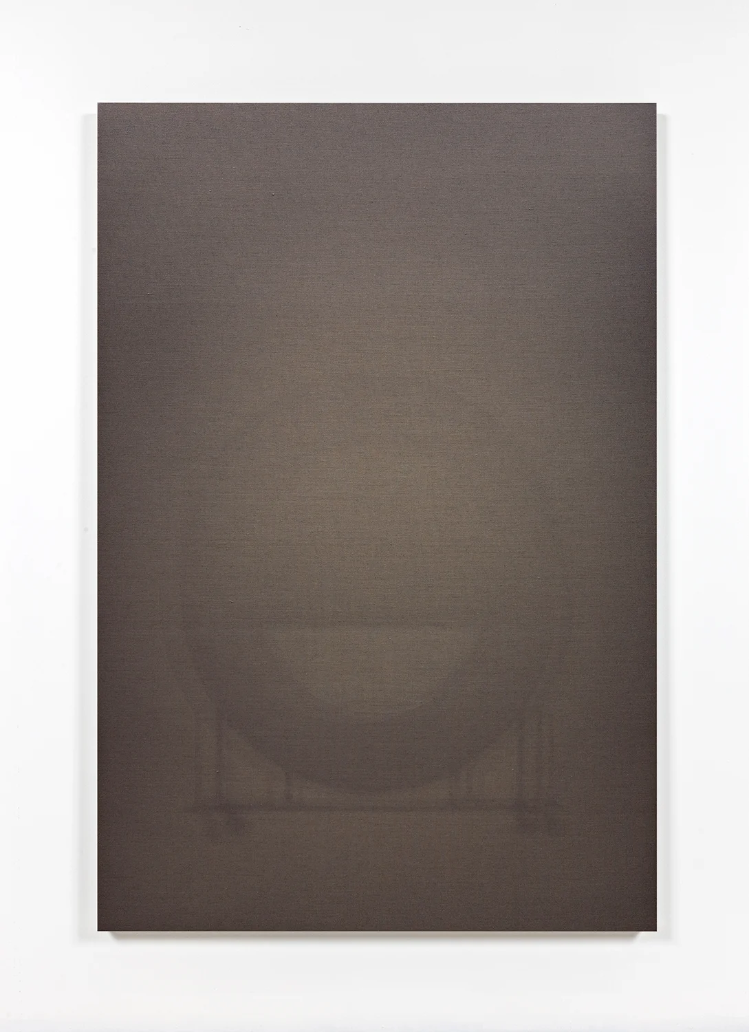 «Shadow Canvas» (2013) Shellac on Belgian linen /wooden stretcher 180 x 120 x 3.5 cm Installation view: «Selected Positions» KANT, Copenhagen (27.09 - 25.10.2014)
