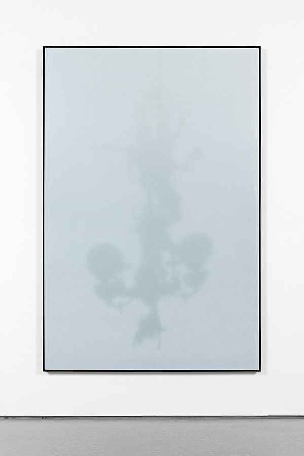 Shadow Canvas # 25 (2015) Acrylic on canvas, steel frame. 180 x 120 cm.