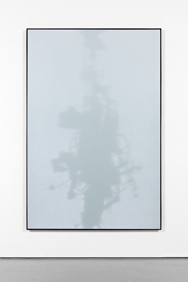 Shadow Canvas # 21 (2015) Acrylic on canvas, steel frame. 180 x 120 cm.