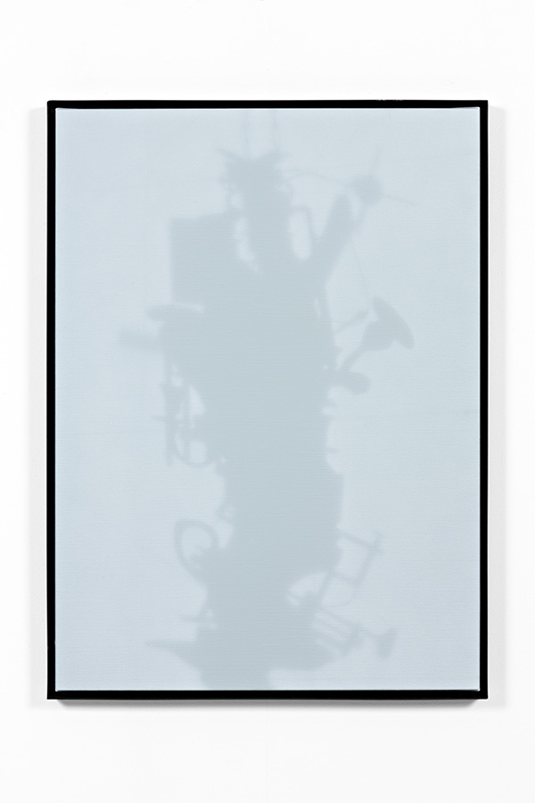 Shadow Canvas # 18 (2015) Acrylic on canvas, steel frame. 97 x 70 cm.
