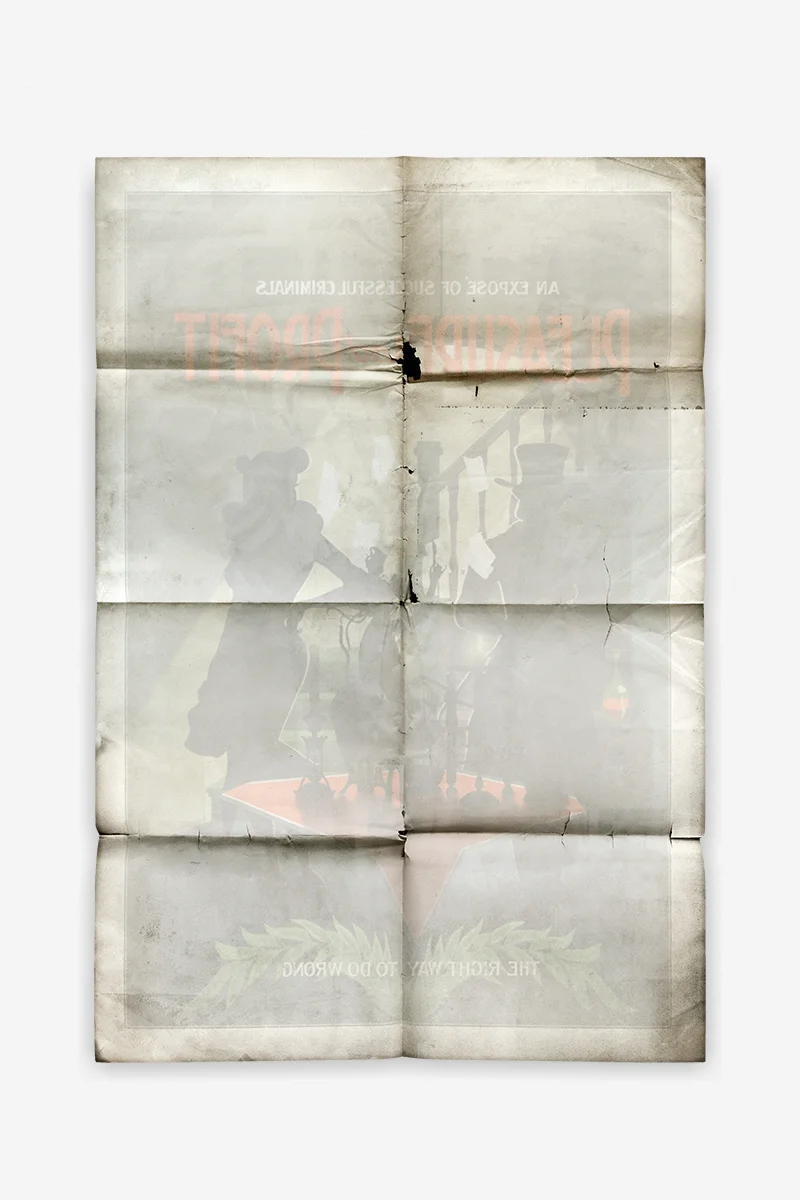 “Ink on Paper # 29” (2016) UV cured print on aluminum. 117 x 79 cm. Edition: 1/7+1AP