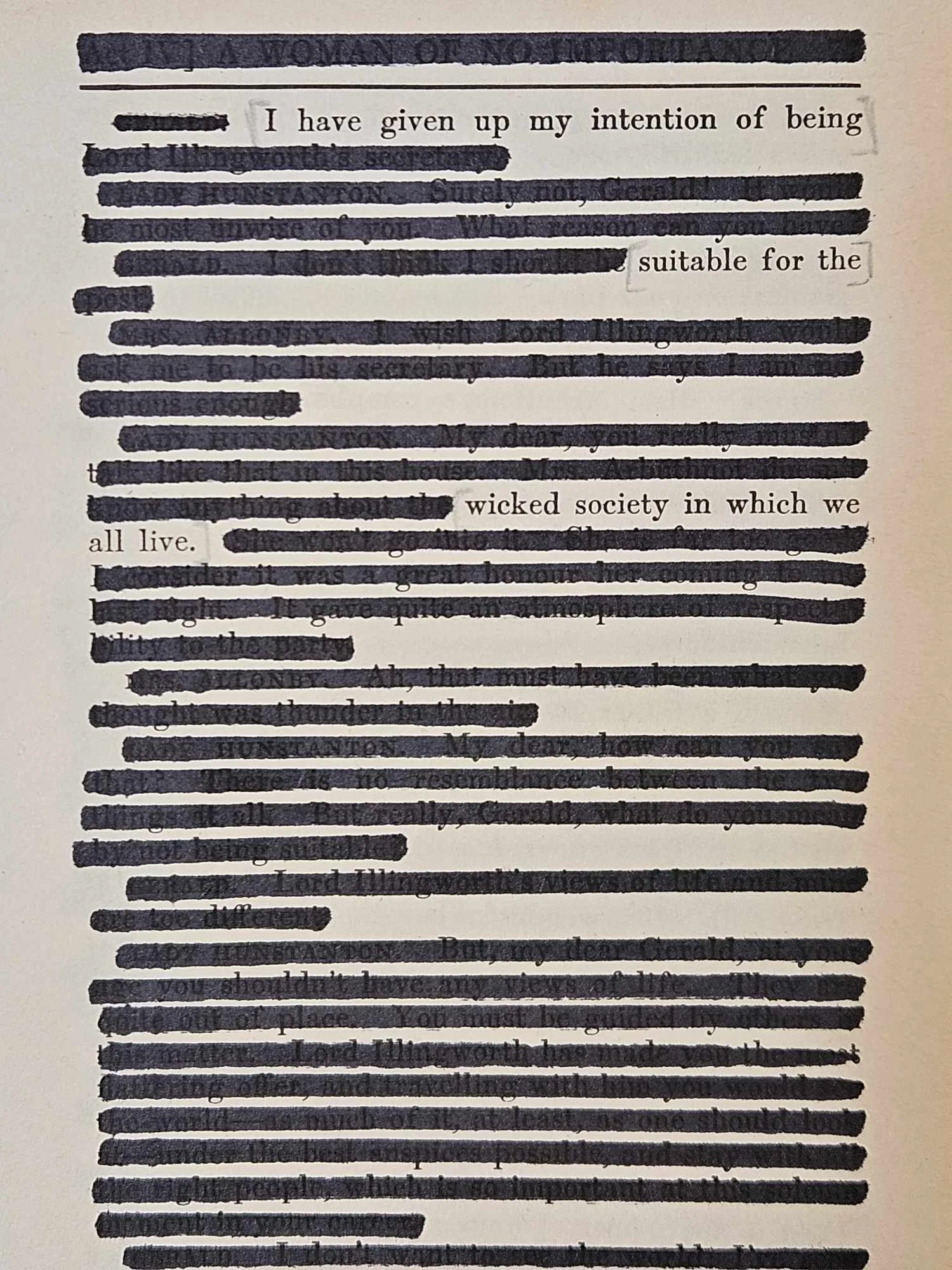 Blackout Poetry in Cornwall, UK