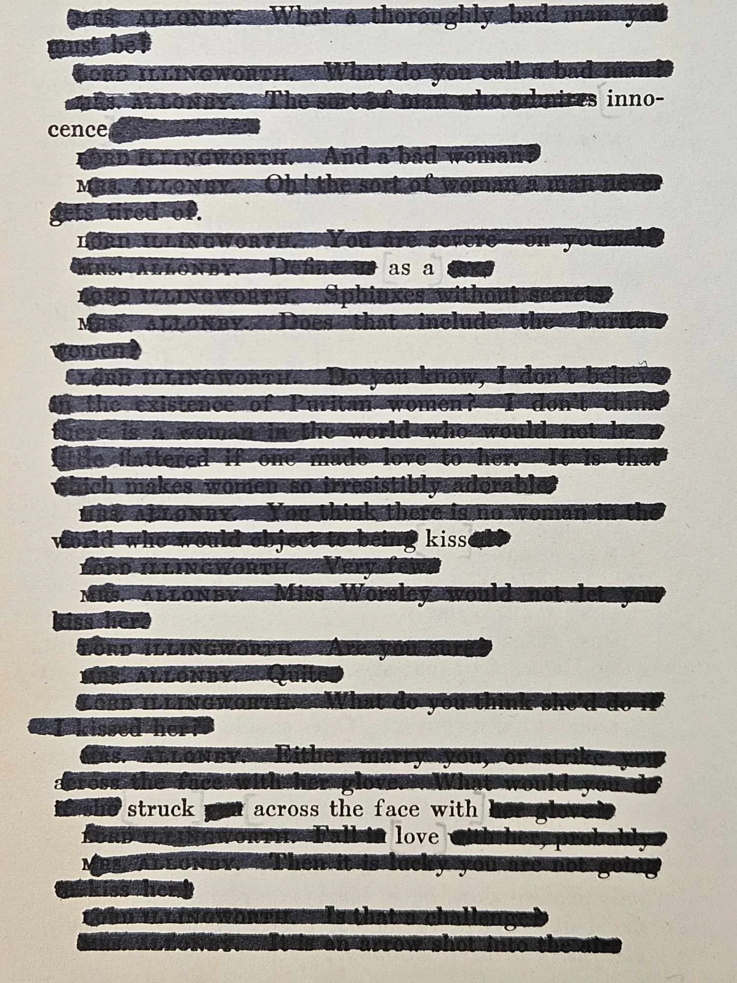 Blackout Poetry in Cornwall, UK