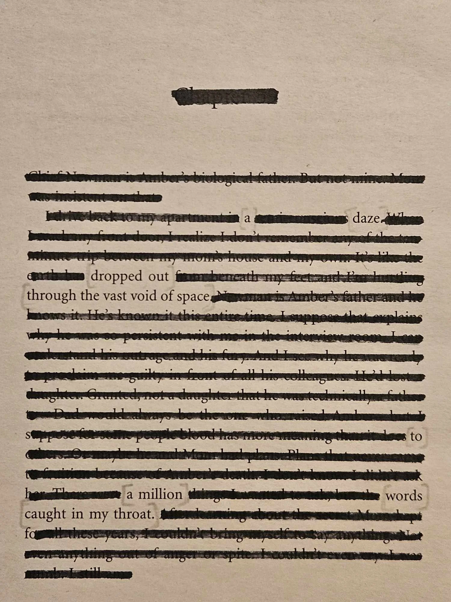 Blackout Poetry in Cornwall, UK