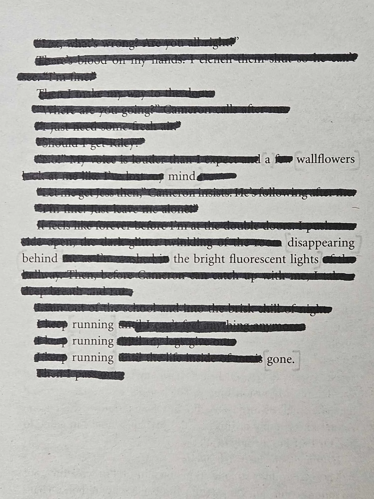 Blackout Poetry in Cornwall, UK