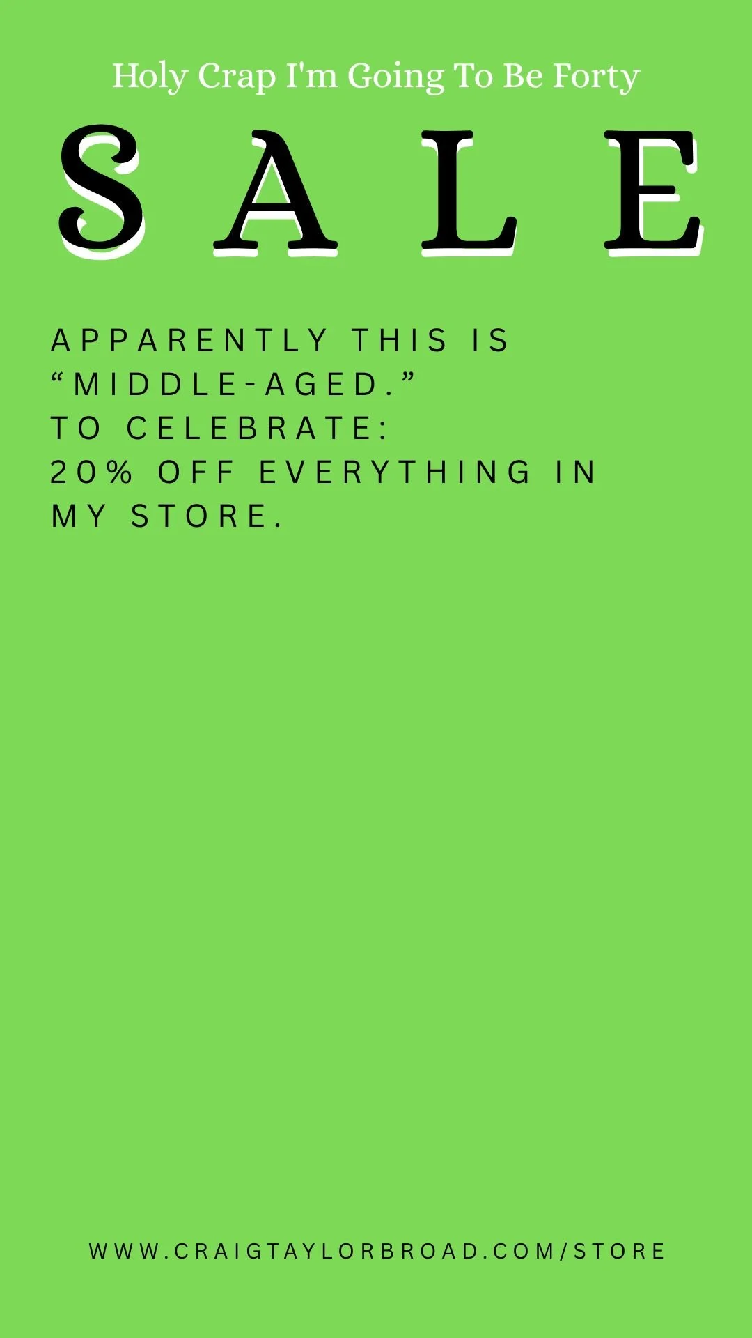  Holy Crap I’m Going To Be Forty Sale 