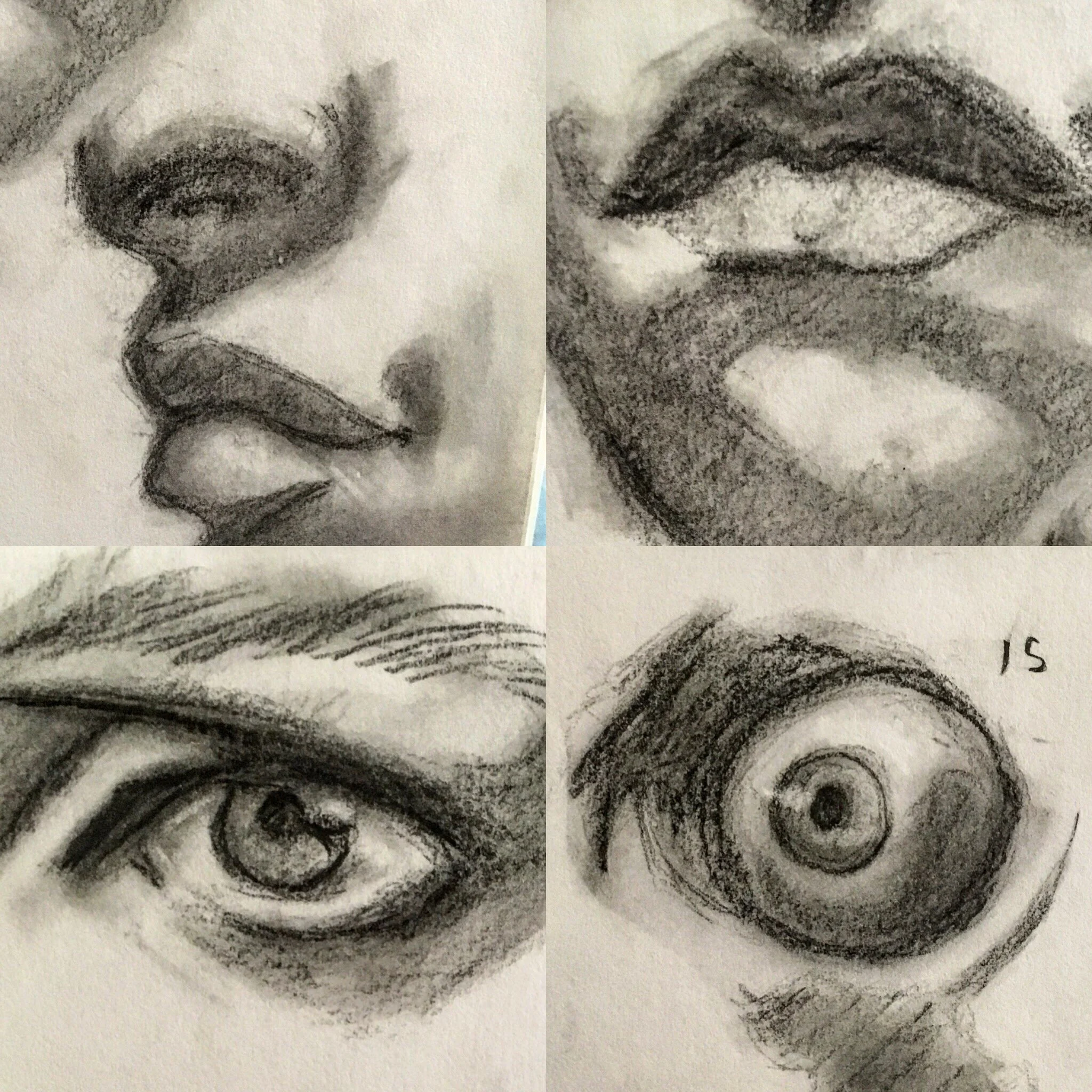 Eyes and lips study