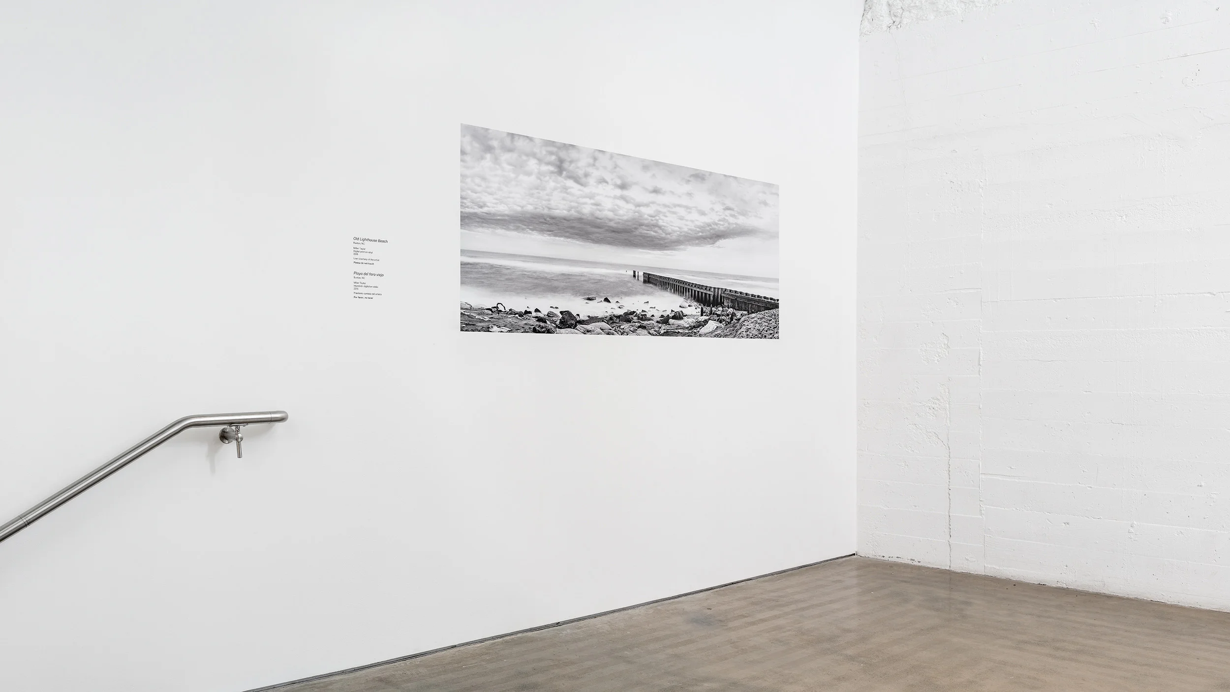 Installation View of “Old Lighthouse Beach,” Buxton, NC, 2016, 30” x 76.5” Digital Print on Vinyl