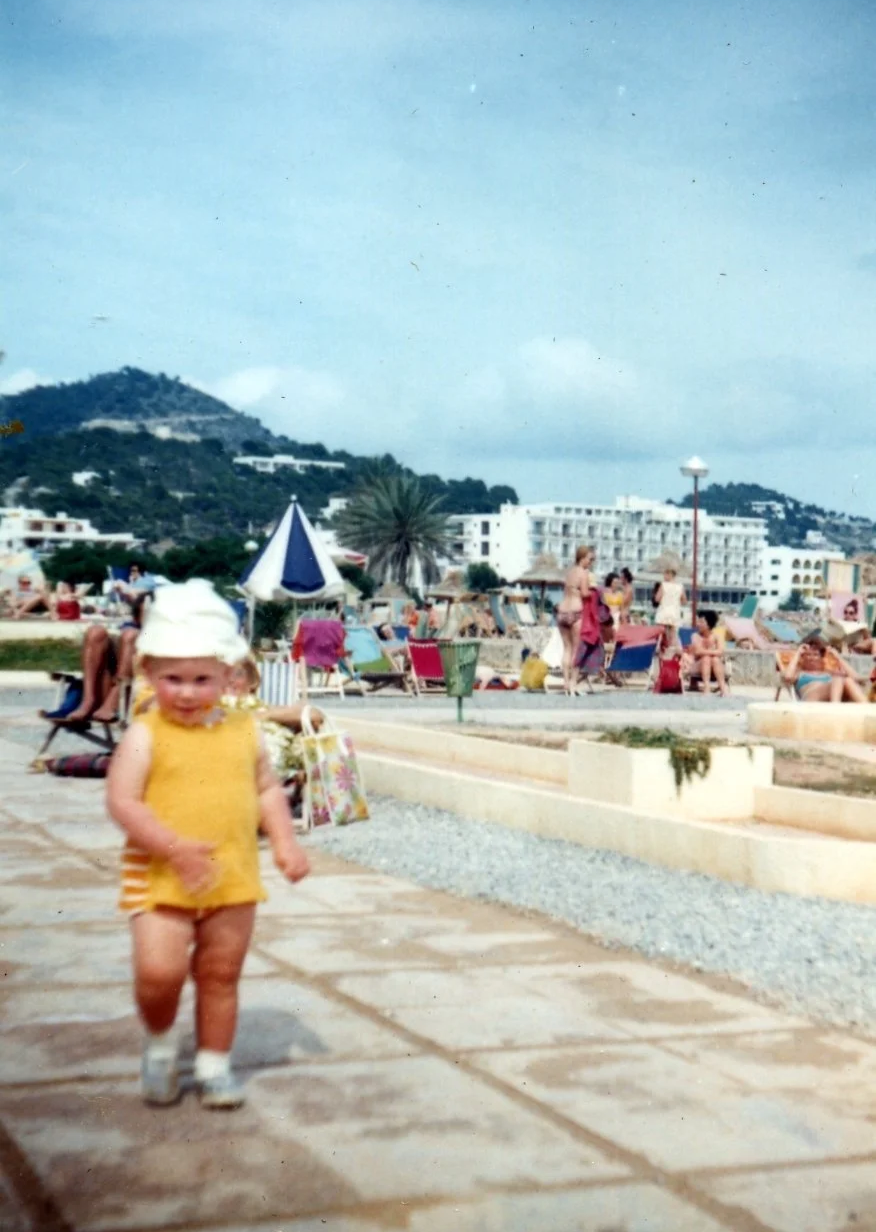 Cala Longa Beach - Dad and Lisa - 1972