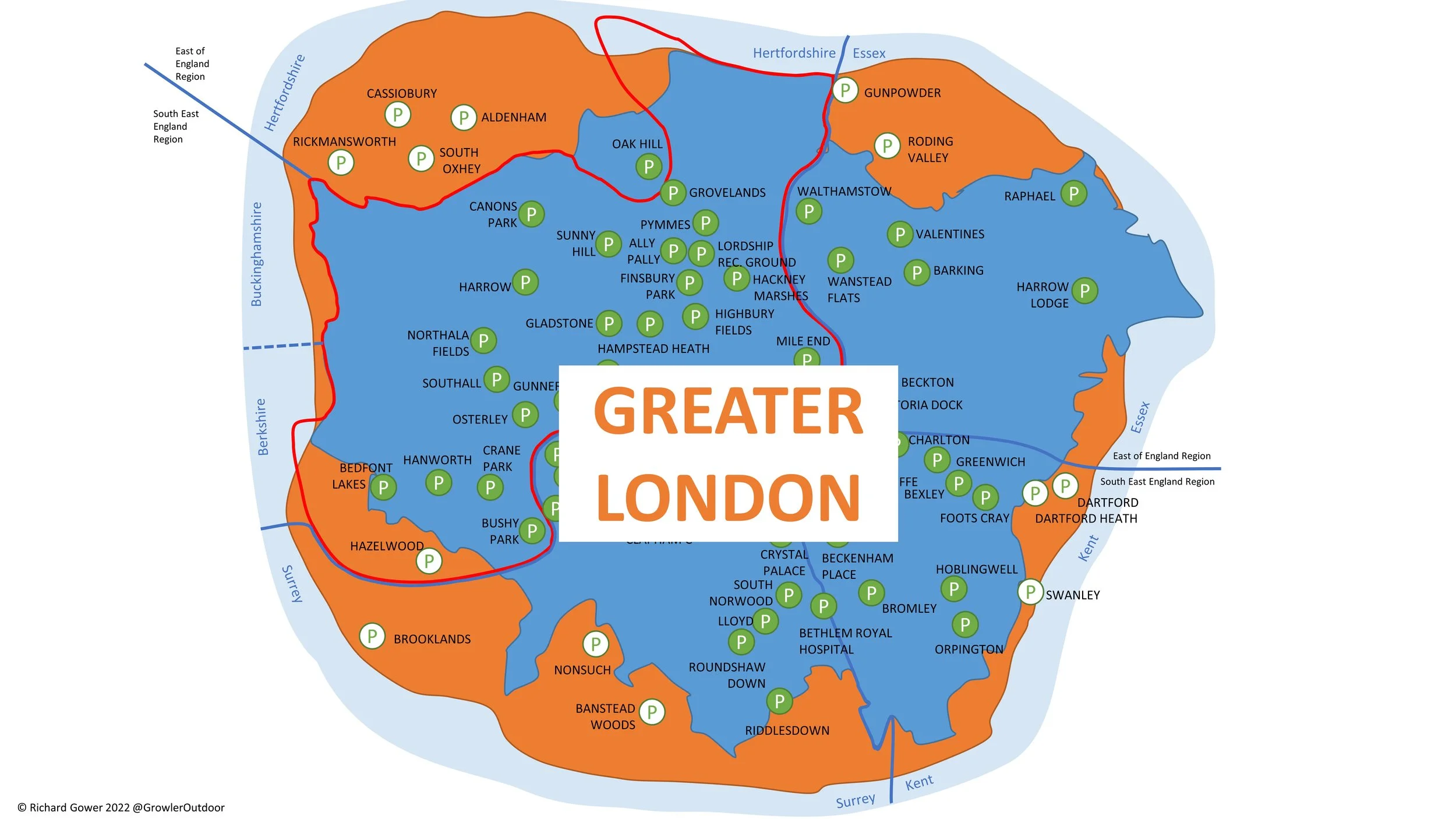 Greater London parkruns (LonDone)
