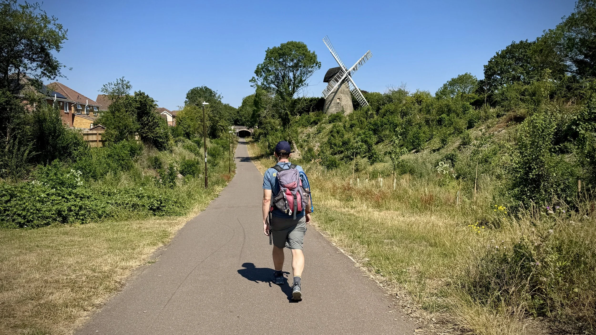 Along the disused railway by Bradwell windmill, Milton Keynes