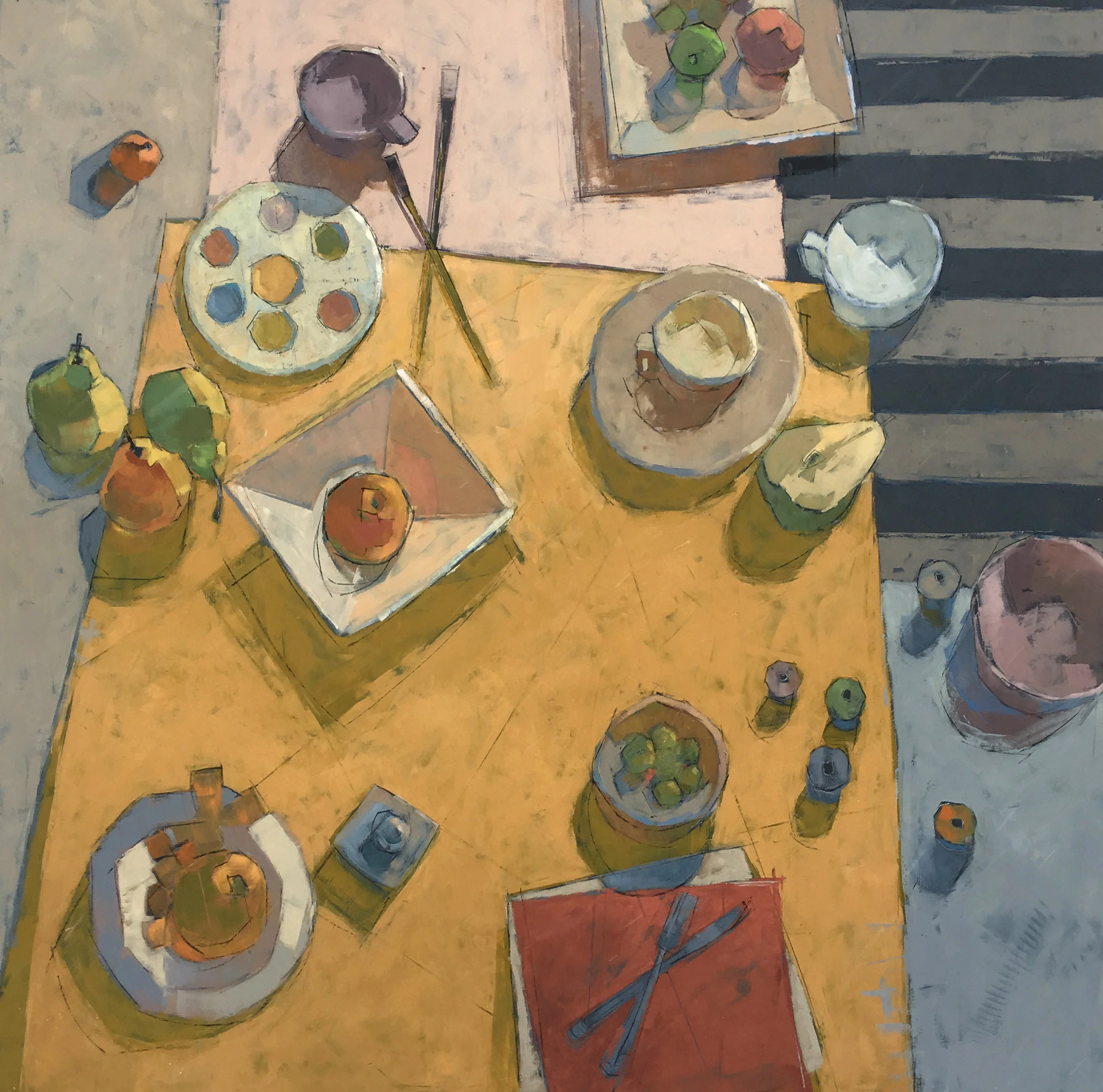 Still life with Paint Palette and Pears