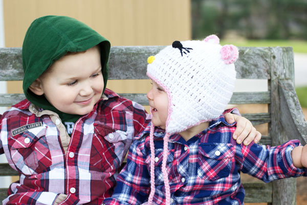  They just adore their little sister.