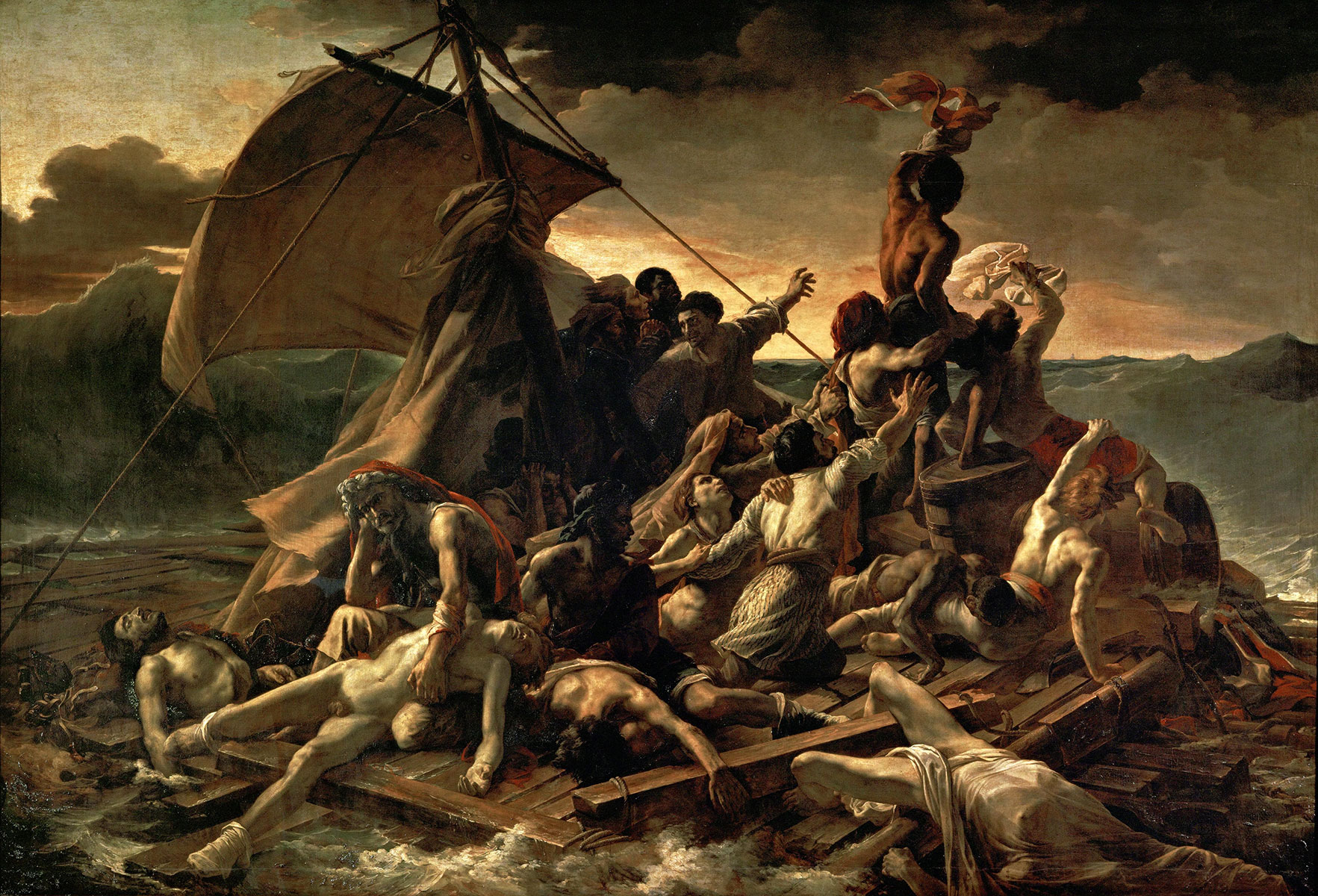 Le radeau de la méduse, célèbre tableau de Géricault.