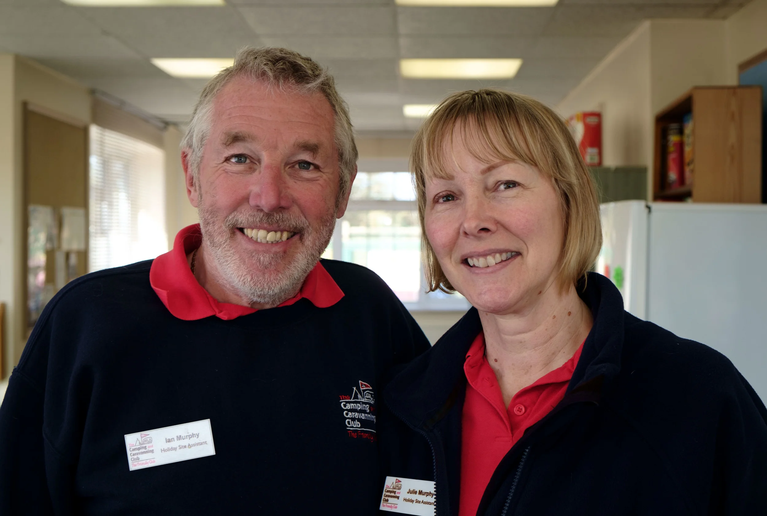 Ian et Julie, au Camping and Caravanning Club.